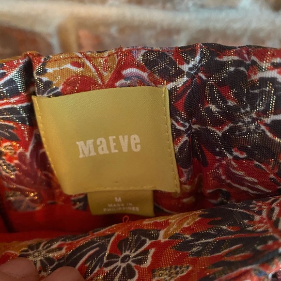 Anthropologie Maeve Rosia Metallic Floral Skirt M - Picture 3 of 4
